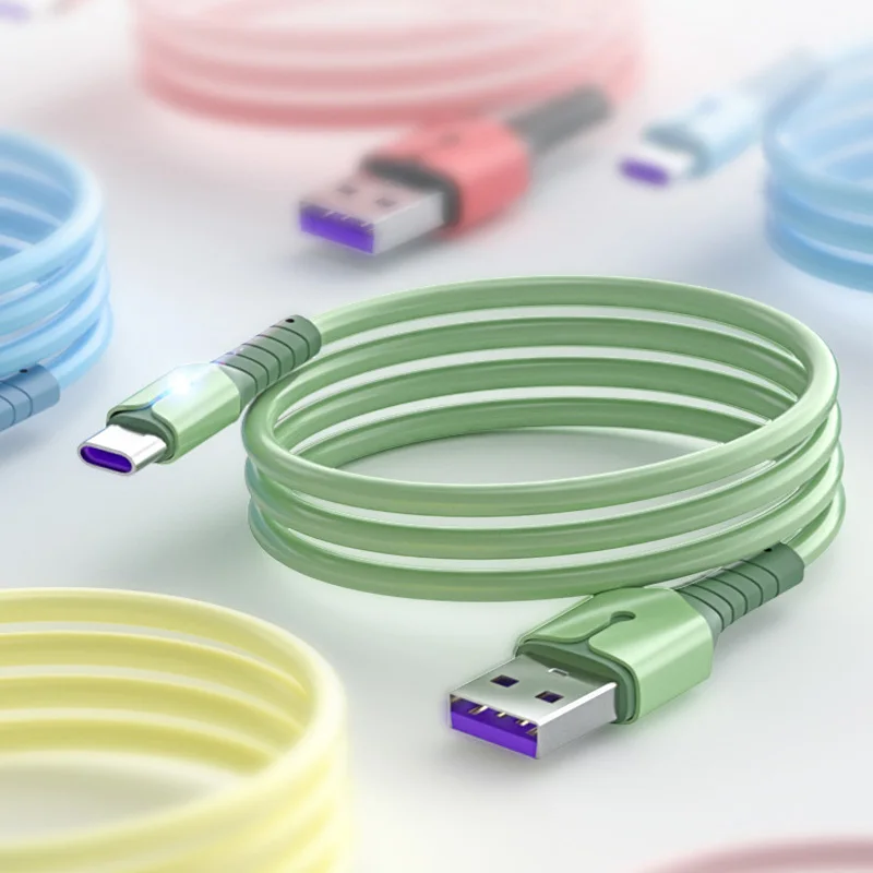 

3A Micro USB Type C Cable Fast Charging Liquid Cable For Samsung Xiaomi Huawei Android Data Cord Microusb USB C Charger Cord