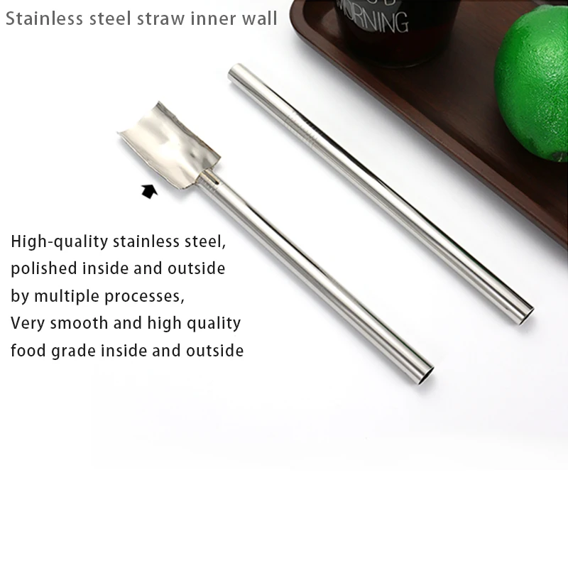 

Reusable Metal Drinking Straws304 Stainless Steel Sturdy Bent Straight Drinks Straw foldable straw Kitchen accessories
