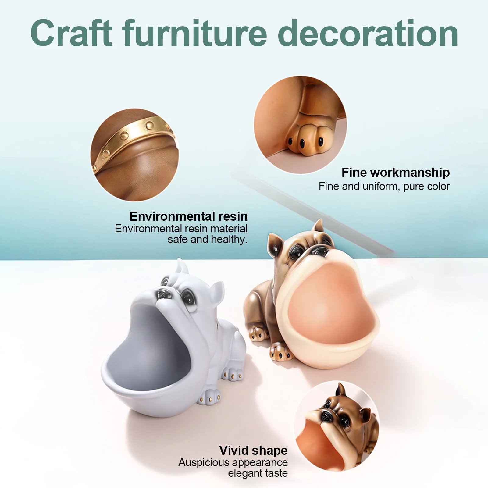 

Key Storage Bowl Dog-shaped Nordic Decorative Resin Ornament Resin Pendant Drop Shipping Car Decoration Accessories