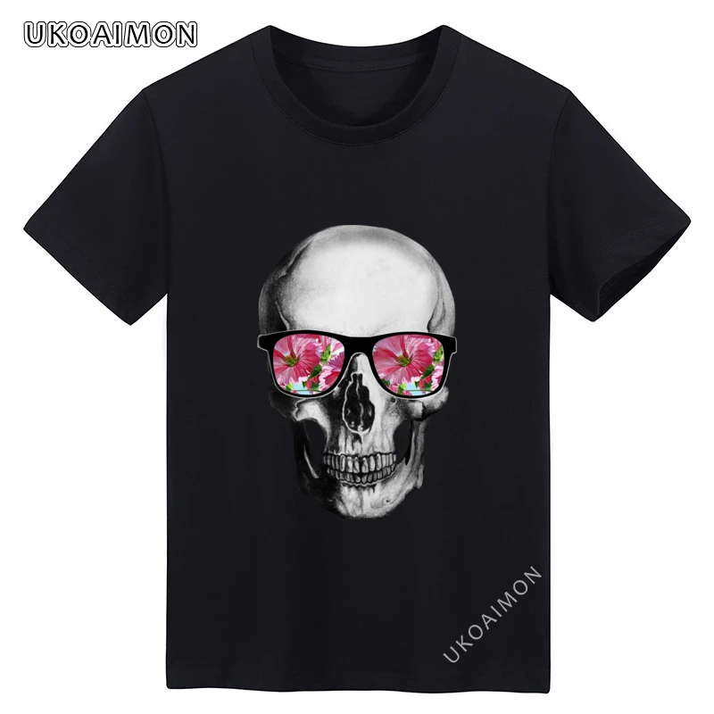 

Hot Sale Cool Skull Funky Cotton Tops T Shirt O Neck Fashionable Tees Personalized New Design TShirts Fitness Tight Europe