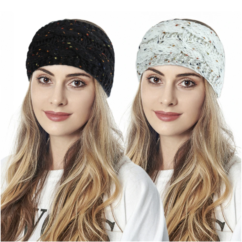 

Women Ear Warmers Headbands Winter Warm Knit Headband Cable Thick Head Wrap Gifts For Women Girl Fuzzy Lined Hair Accessories