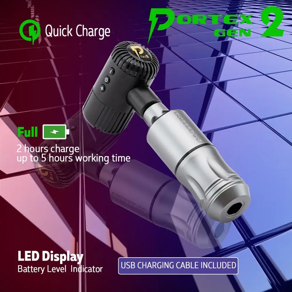 Блок питания Portex для татуировок беспроводной с 2 аккумуляторами RCA DC