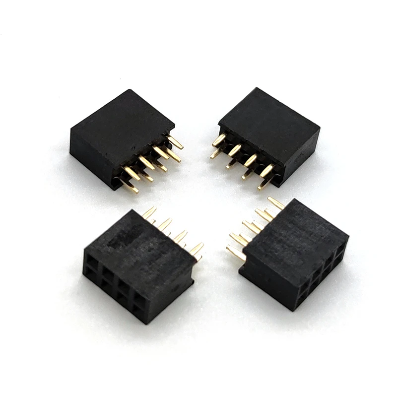 50 шт. 2x4 Pin 2 54 мм двухрядный гнездовой штырьковый разъем 8P гнездо разъема ПП|connector