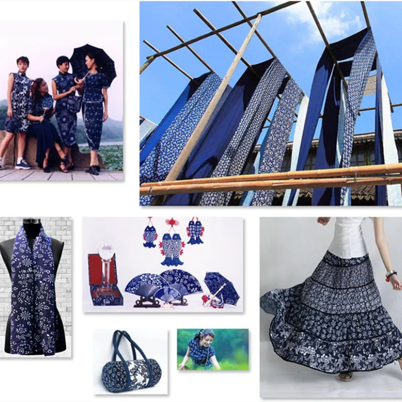 Полуметровая синяя или красная с цветочным принтом 100% хлопковая ткань для