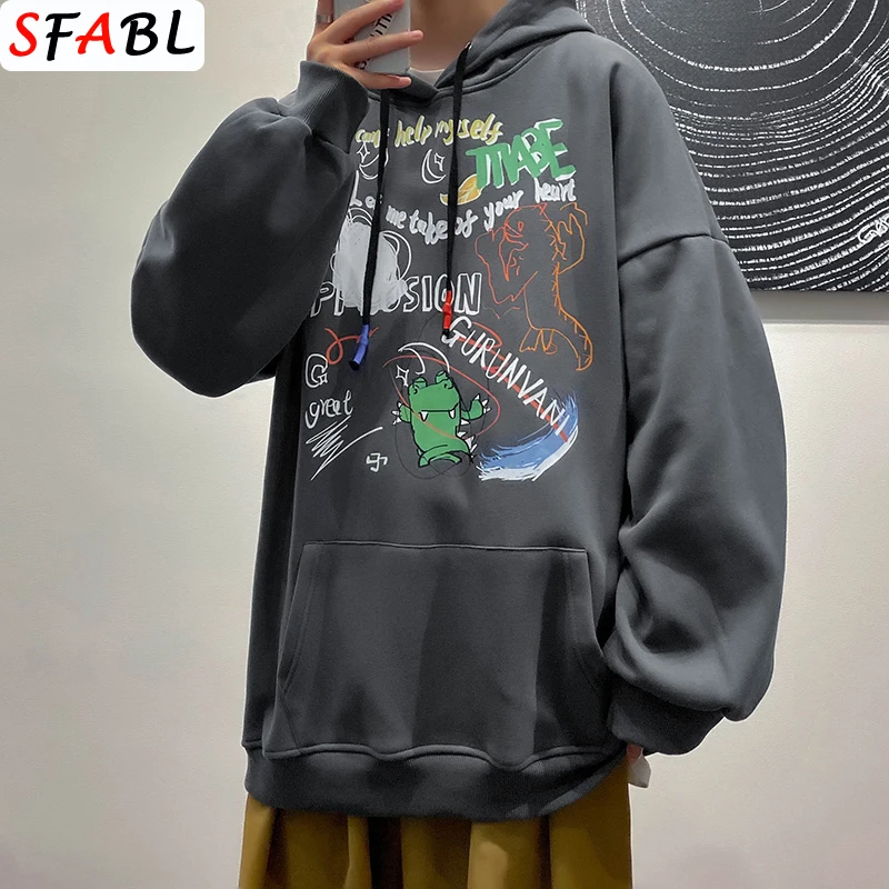 

SFABL Oversize Autumn Hoodies Men Spring Fashion Printed Sweatshirt Male Hip Hop Streetwear Harajuku Japanese Casual Hoodie Men