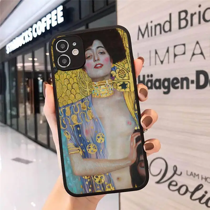 

Kiss by Gustav Klimt Design Phone Case For iphone 12 11 8 7 plus mini x xs xr pro max matte transparent cover