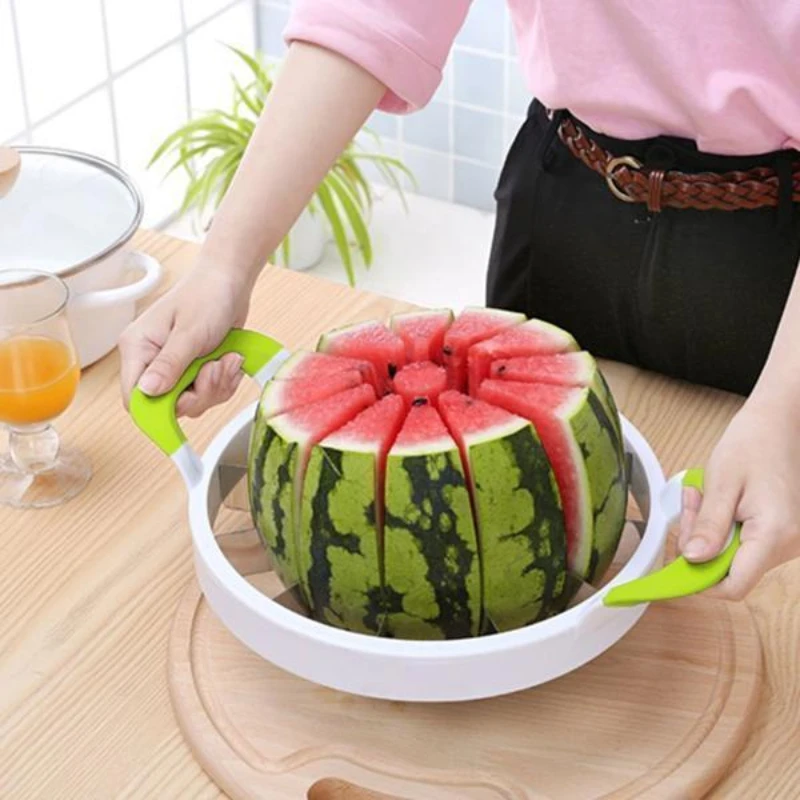 

Watermelon Slicer Creative Melon Cutter Knife 410 Stainless Steel Watermelon Cutter Cantaloupe Fruit Cutting Slicer Kitchen Tool