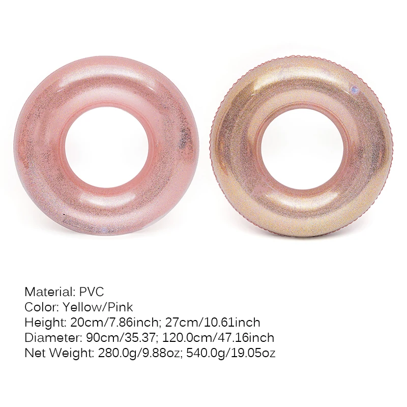 Круглое плавательное кольцо с блестками для бассейна надувной поплавок взрослых