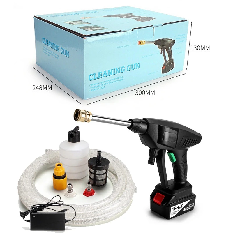 Water Gun 300W High-Pressure Wireless Car Washer 24V Handheld Clean Machine Spray For Home Garden Jet Gift | Автомобили и