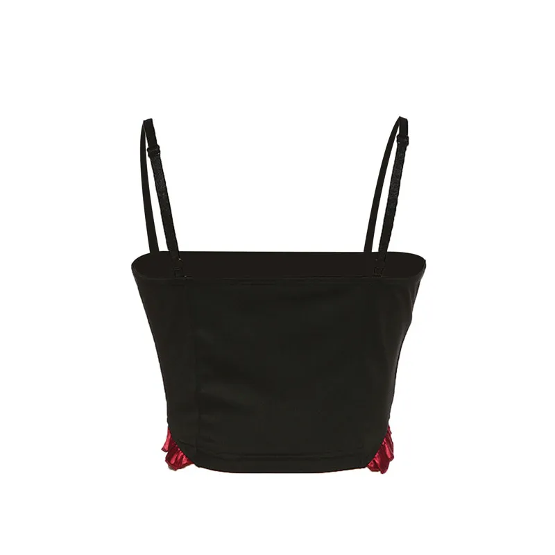 Женский сексуальный укороченный топ на бретельках летнее милое платье без