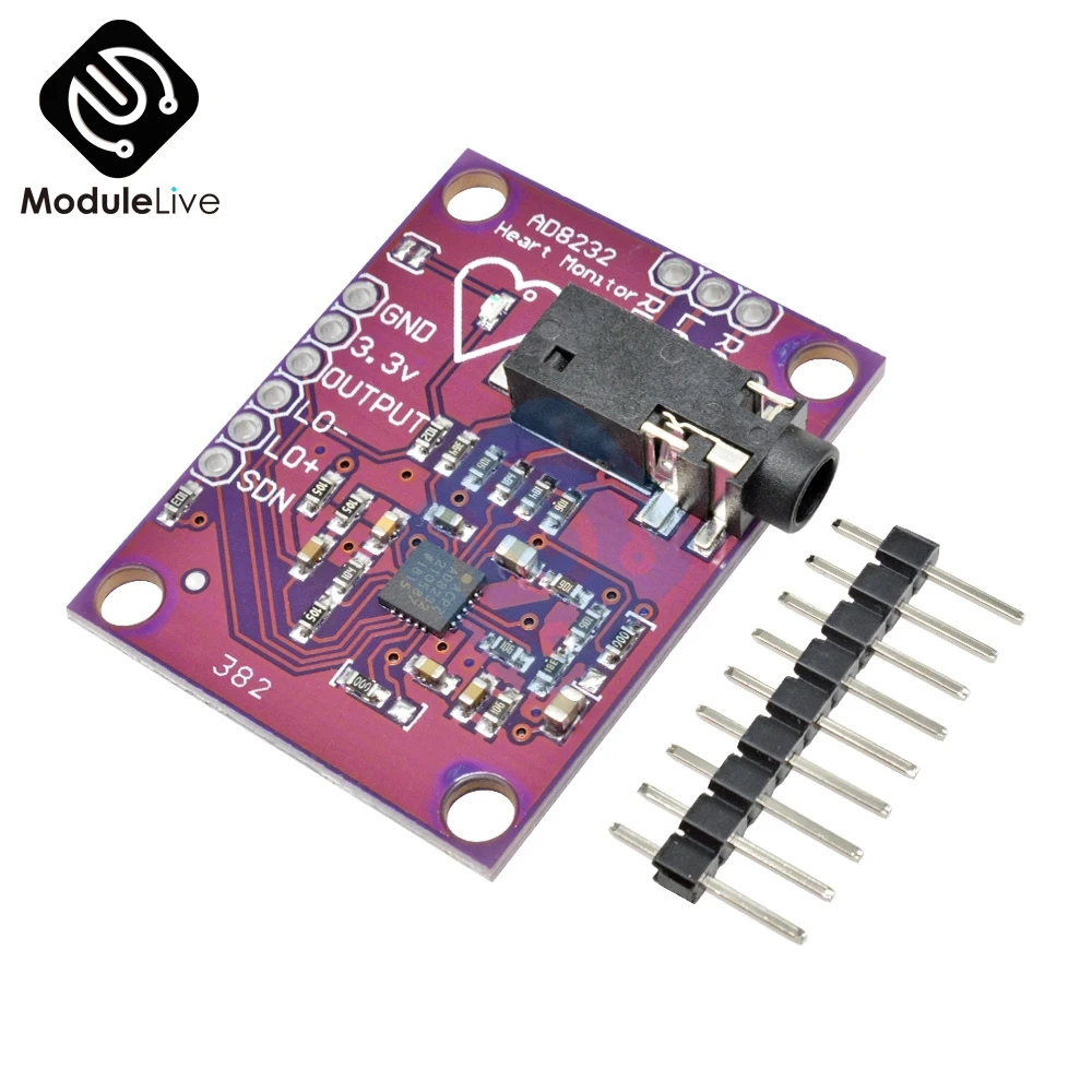 AD8232 Single Lead Heart Rate Monitor ECG Developemt Kit for Arduino Compatible Diy Electronic PCB Board Module | Инструменты