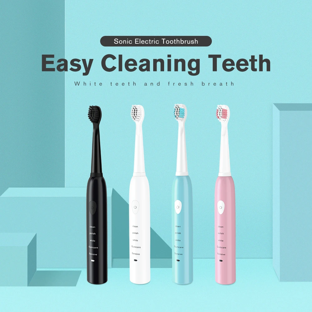 

Powerful Electric Toothbrush Rechargeable 32000time/min Ultrasonic Washable Electronic Whitening Waterproof Teeth Brush