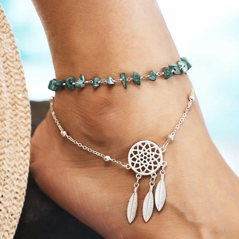 Браслеты на ногу Женские многослойные анклеты в богемном стиле с бусинами Ловец