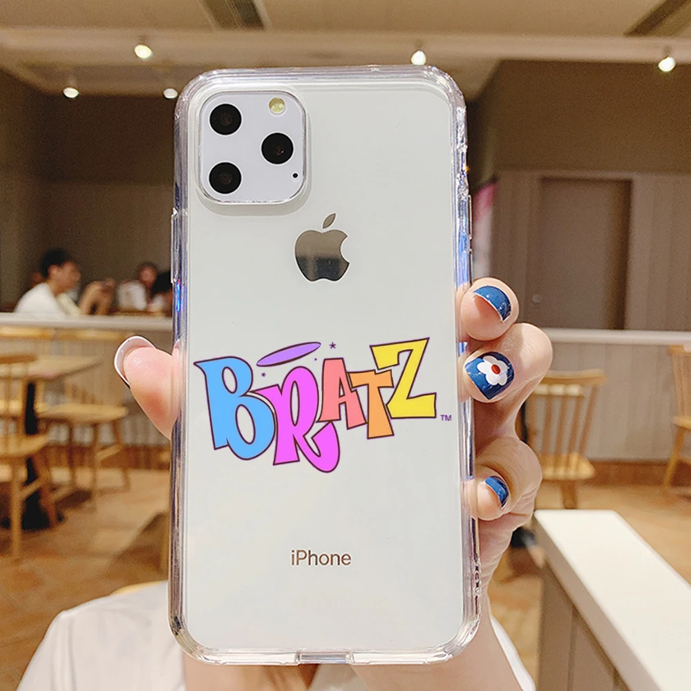 

Fashion Brand Doll Bratz Letters Cover Angel Baby Phone Case for IPhone 12 Mini 6 6S 7 8 SE Plus X XS XR 11 Pro Max Coque Funda
