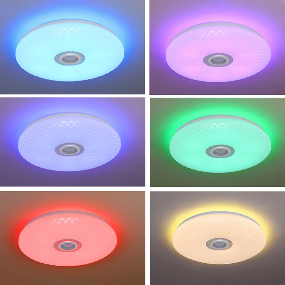 36 Вт Rgb заподлицо круглый музыкальный светодиодный потолочный светильник с Bluetooth