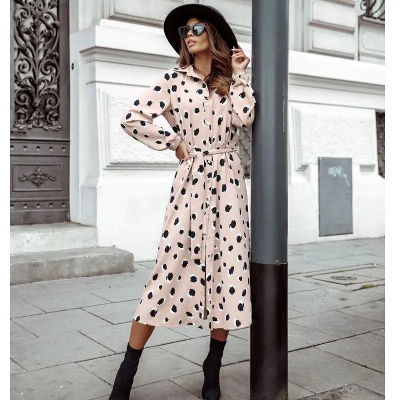 

Женское шифоновое платье-блуза с длинным рукавом и V-образным вырезом