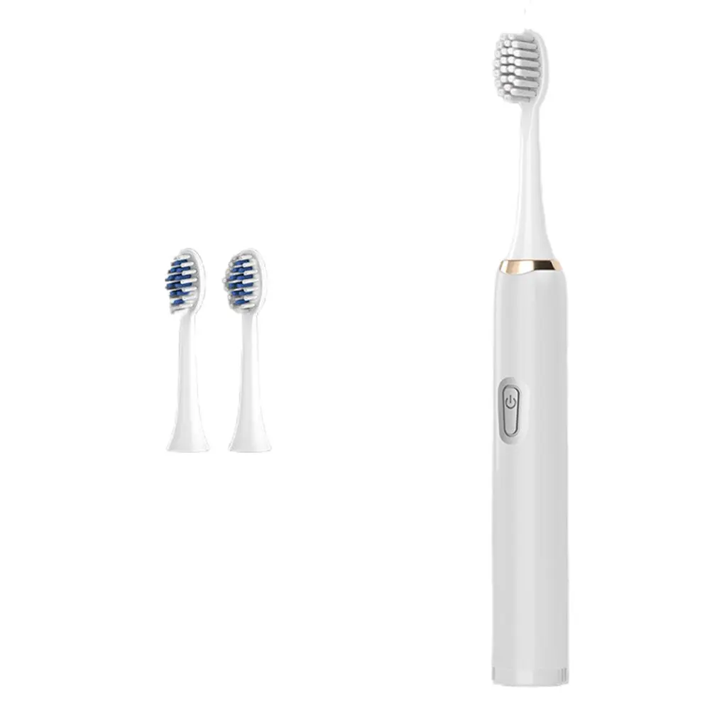 

Electric Toothbrush For Adult Household Soft Fur Replacement Heads Set Battery Powered Toothbrush With Brush Head Gift