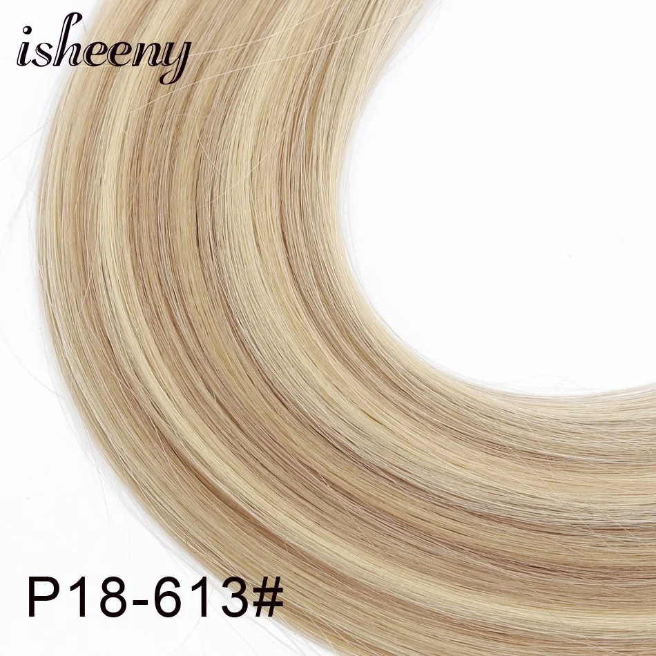 P18/613 # Isheeny 1" 18" 2" Remy fusion волосы для наращивания прямые 25 прядей для ногтей u-образные человеческие волосы 11 цветов - Цвет: P18/613 #