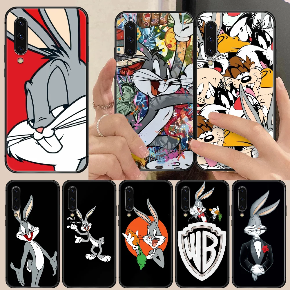

Cartoon Bugs Cute Rabbit Phone Case Cover For Samsung Galaxy A10 A20 A30 E A40 A50 A51 A70 A71 J 5 6 7 8 S black back 3D