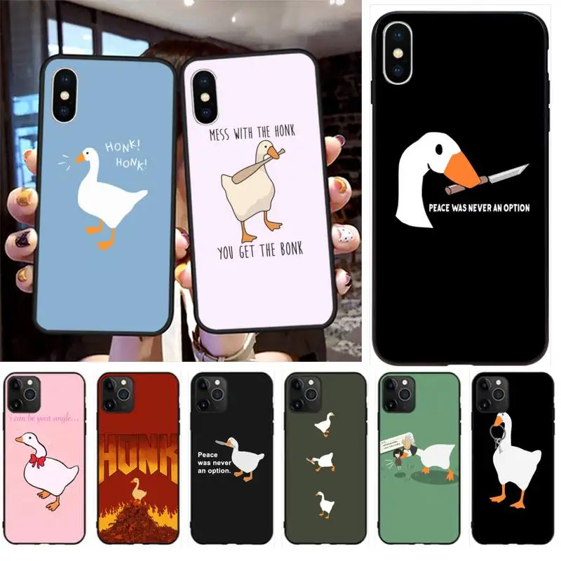

Goose To Honk or Not To Honk Customer High Quality Phone Case for iPhone 11 pro XS MAX 8 7 6 6S Plus X 5S SE 2020 XR case