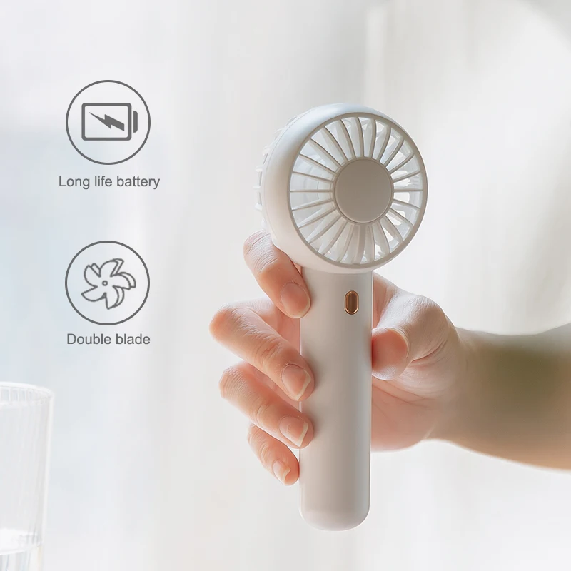 

Handheld Mini Portable Fan USB Rechargeable Air Cooler Fan Battery 1500mAh Air Conditioner Pocket Fan For Outdoor Home Kids New