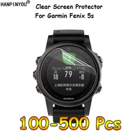 100 pcslot for garmin fenix 5s smartwatch new hd clear screen protector protective film guard with cleaning cloth