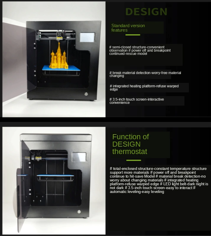 

3D Printer Industrial Grade Large Size DIY Kit Three D Printing High Precision 3D 3D Printer Student Household