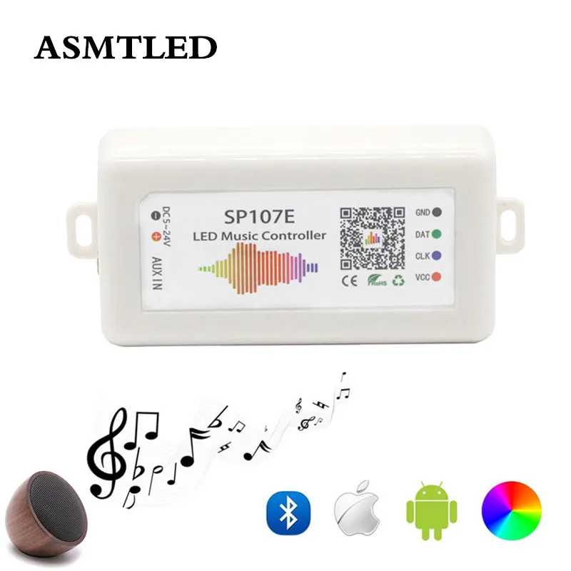 Светодиодный контроллер для музыки WS2811 WS2812 SK6812 RGBW APA102 LPD8806 Wi Fi Bluetooth sp107 Pixel IC