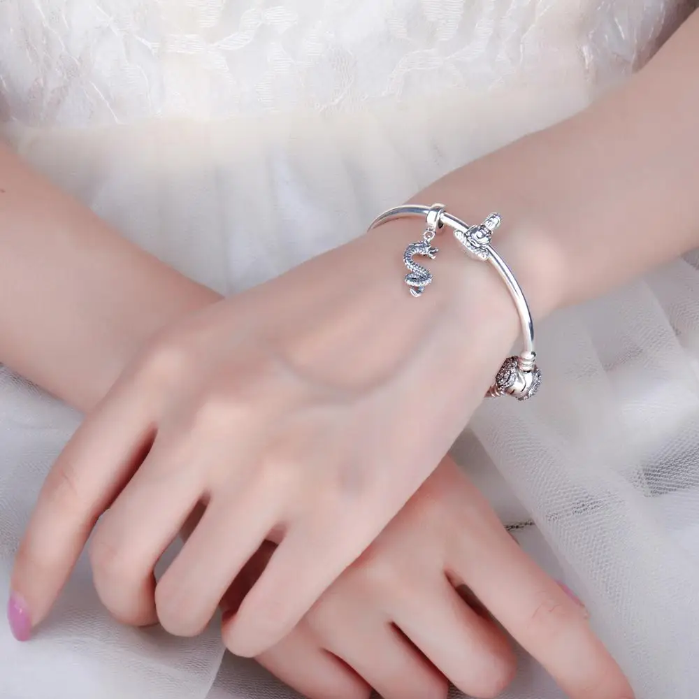 Шарм-подвеска из серебра 925 пробы в виде дракона | Украшения и аксессуары