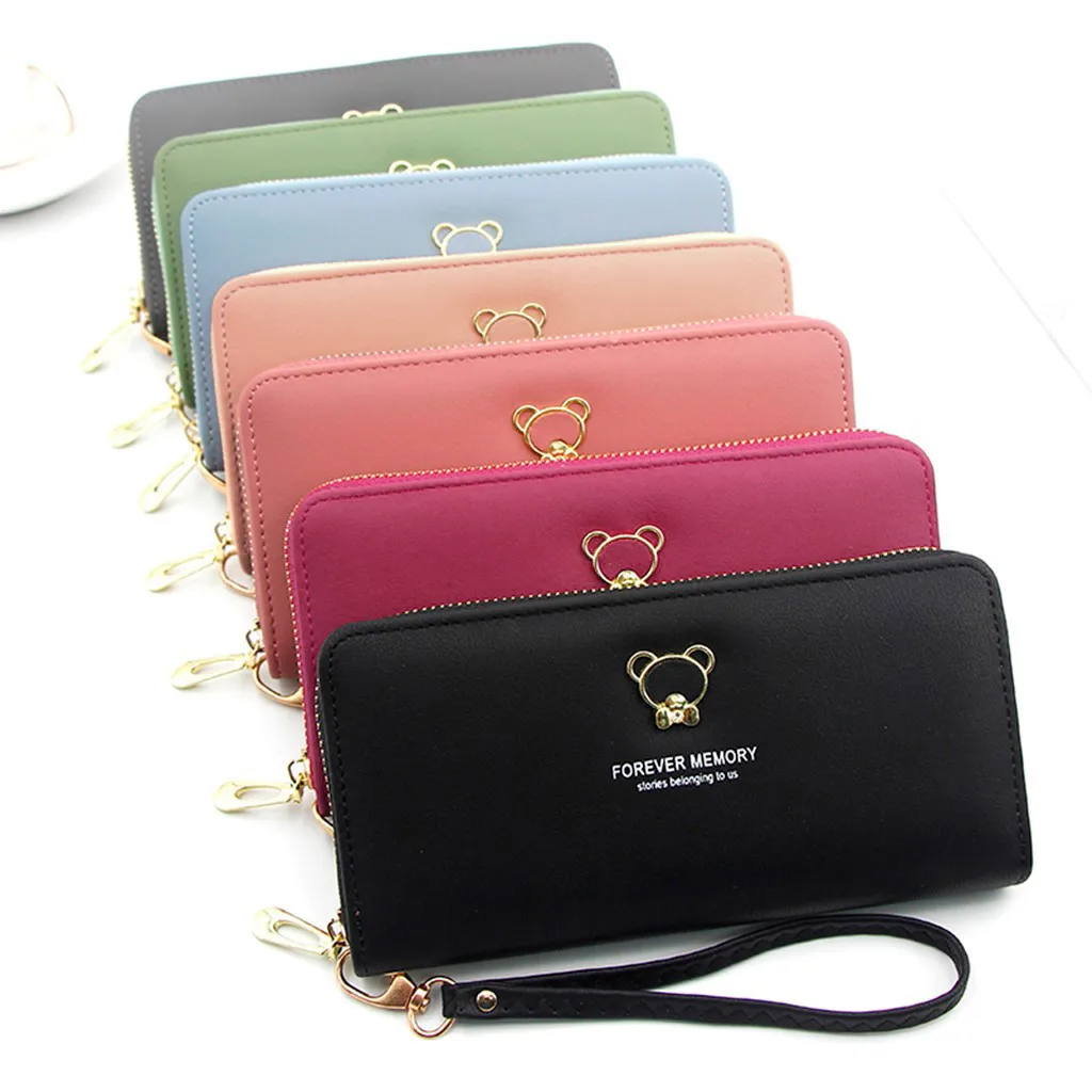 Women's Clutch Bag Zipper Coin Purse Card Package Big Fashion Wallet casual women's wallet long folding | Багаж и сумки