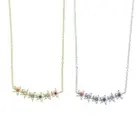 Оптовая продажа, Новое поступление 2022, Изящные Красочные радужные кубические циркониевые ожерелья с жемчужинами и бусинами в форме цветка для женщин и девочек, ювелирные изделия