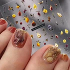 Лимон, вишня, инжир, 3D наклейки для ногтей, 5D цветы, милые фрукты, мягкие рельефные рельефы, искусство ногтей, оптовая продажа