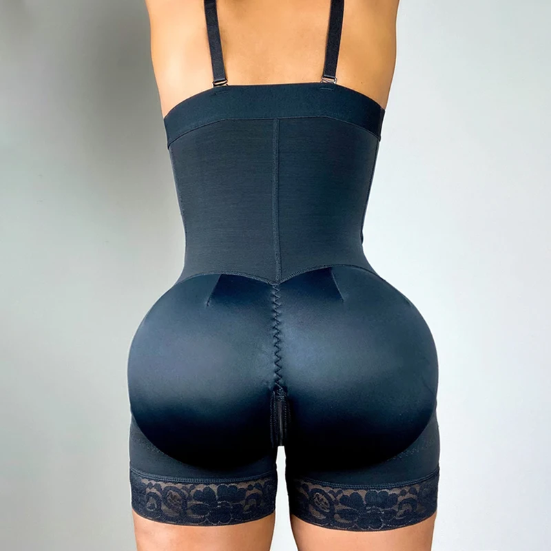 High Compression Women'S Shapewear Sexy Lingerie Bodysuit Women Lace Extra Firm Zipper Control Bodysuit