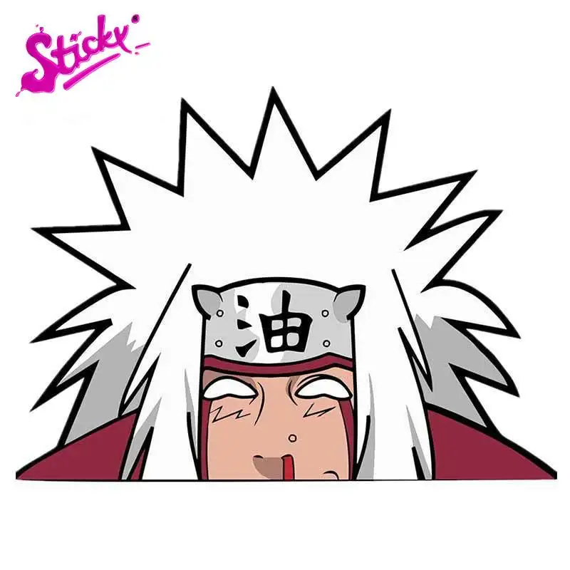 

STICKY Anime Jiraiya Character Peeker Car Sticker Waterproof Jiraiya Decal Bumper Window Door Vinyl Cool Car Wrap