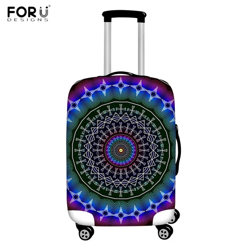 FORUDESIGNS/эластичные толстые багажные защитные чехлы с изображением мандалы 3D чехол для дорожного чемодана для 18-32 дюймов Чехол на колесиках - Цвет: HMA371