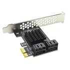 Плата расширения контроллера с 4 портами SATA PCIe, SATA III на PCI Express 3,0 X1, 6 Гбитс, чип SATA 3,0 PCI-E X4X8X16 ASM1064