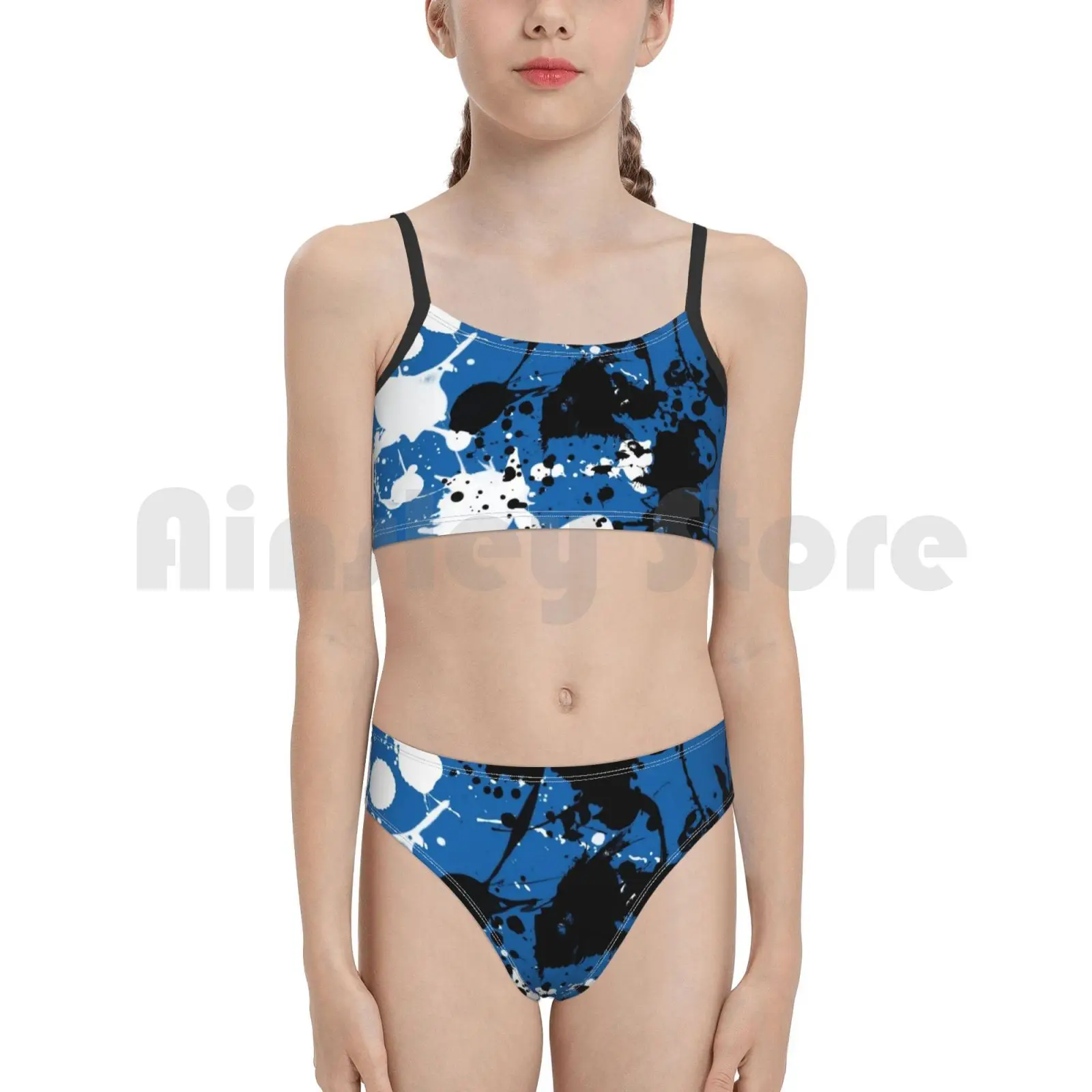 Купальник-бикини с высокой талией рисунком | Женская одежда