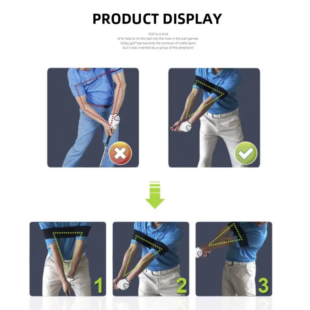 

Golf Swing Trainer Practicing Guide Posture Correct Alignment Training Aid Aids Correct Swing Trainer Elastic Arm Band Belt 2021