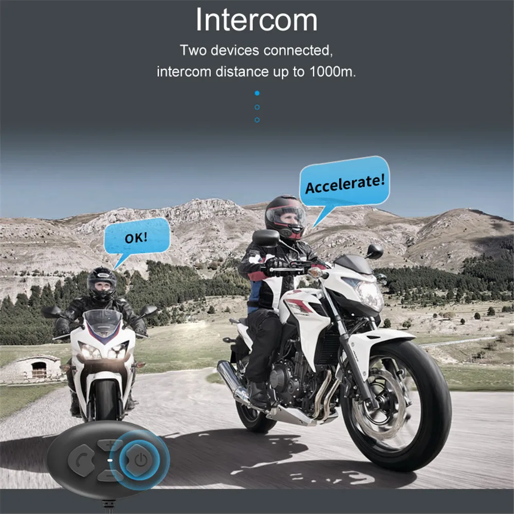 Переговорное устройство для мотоциклетного шлема 1000 м Bluetooth 5 0 гарнитура 2