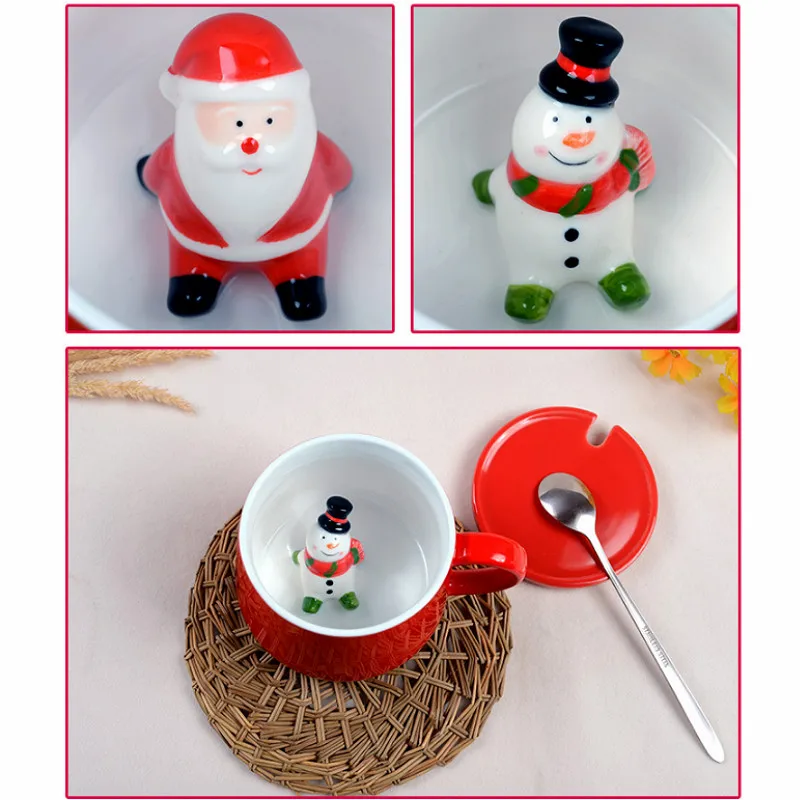 Креативная керамическая кружка с рождественским животным молоком кофейные