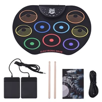 roll up drum set electronic drum kit 9 silicon drum pads usbbattery powered with drumsticks foot pedals christmas gift kid toys