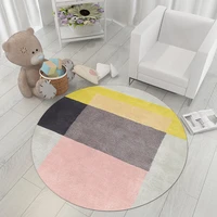 diameter of a circle 60 100cm anti slip foot pads round carpet geometric figure floor decoration living room rug kids carpet mat