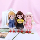 16 см BJD кукла 112 3D фиолетовые глаза прическа одеваются, комплект модной повседневной одежды из телесного цвета тела Куклы Игрушки для девочек подарок Diy игровой домик,игрушки для детей секс кукла кукла лол