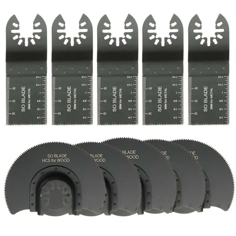

10pcs Oscillating Saw Disc Cutter Blade Set Accessory For FEIN BOSCH Multi-Tool High Carbon Steel Saw Discs Tools parts 2020 new
