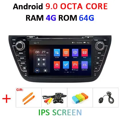 9.0 4G 64G DSP ips Android 9,0 4G 64G AV выход автомобильный dvd-плеер для SUZUKI SX4 S-CROSS S CROSS gps-навигация, радио, стерео экран - Цвет: 9.0 4G 64G