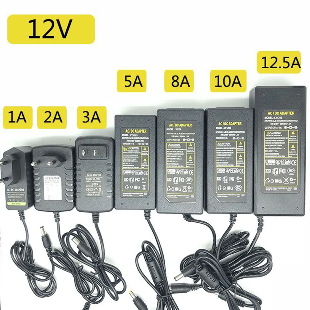 DC 5В 12В 24В Источник Питания для Освещения на Светодиодной Ленте с Переключением Мощности 1A 2A 3A 5A 6A 8A 10A LED Адаптер для Светодиодных Ламп.