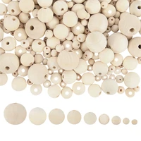 10 300pcs natural spacer ball wooden round beads for jewelry making diy bracelet necklace chain accessories home decorations
