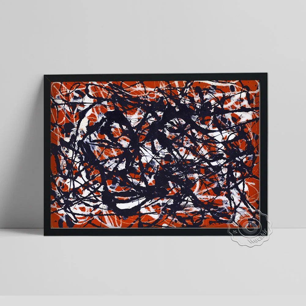 

American Painter Jackson Pollock Poster, Pollock Free Form Wall Painting, Vintage Abstract Art Prints, Living Room Wall Decor