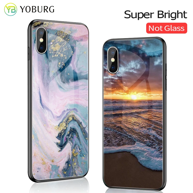 Чехол для iPhone 6 6S 5 SE 7 8 Plus 11 Pro Max суперъяркий глянцевый чехол из поликарбоната и ТПУ