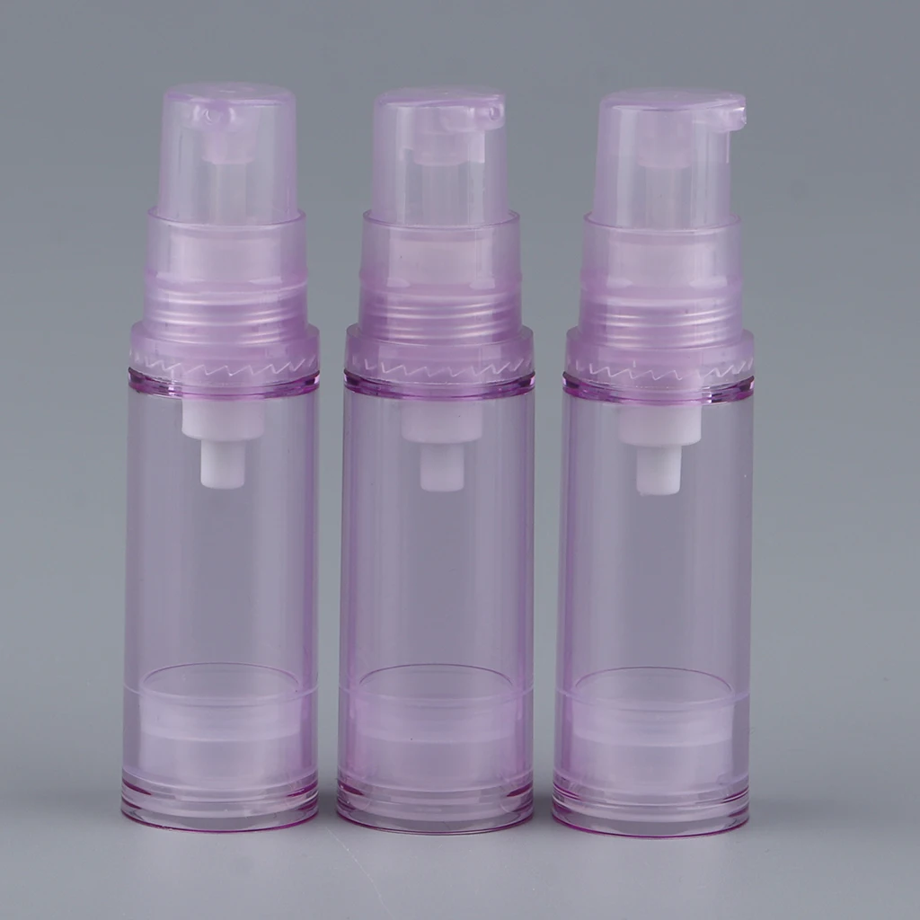 3pcs Empty Jars PET Airless Pump Bottles Refillable Serum Cosmatics Containers Durable Lightweight Leak Proof & Shockproof | Красота и